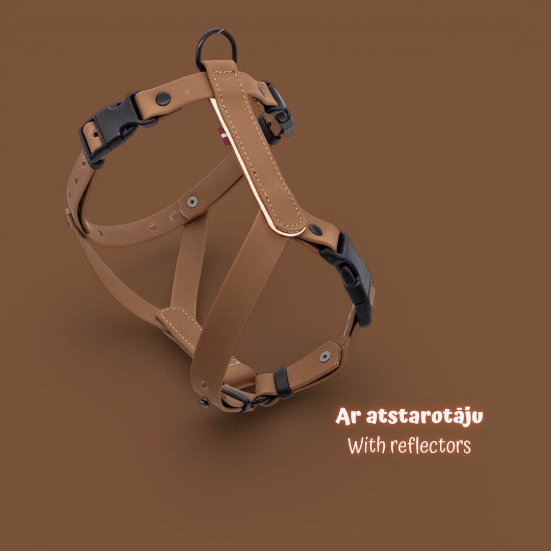 EasyFit anatomiset ja vedenkestävät koiran valjaat - Ruskea