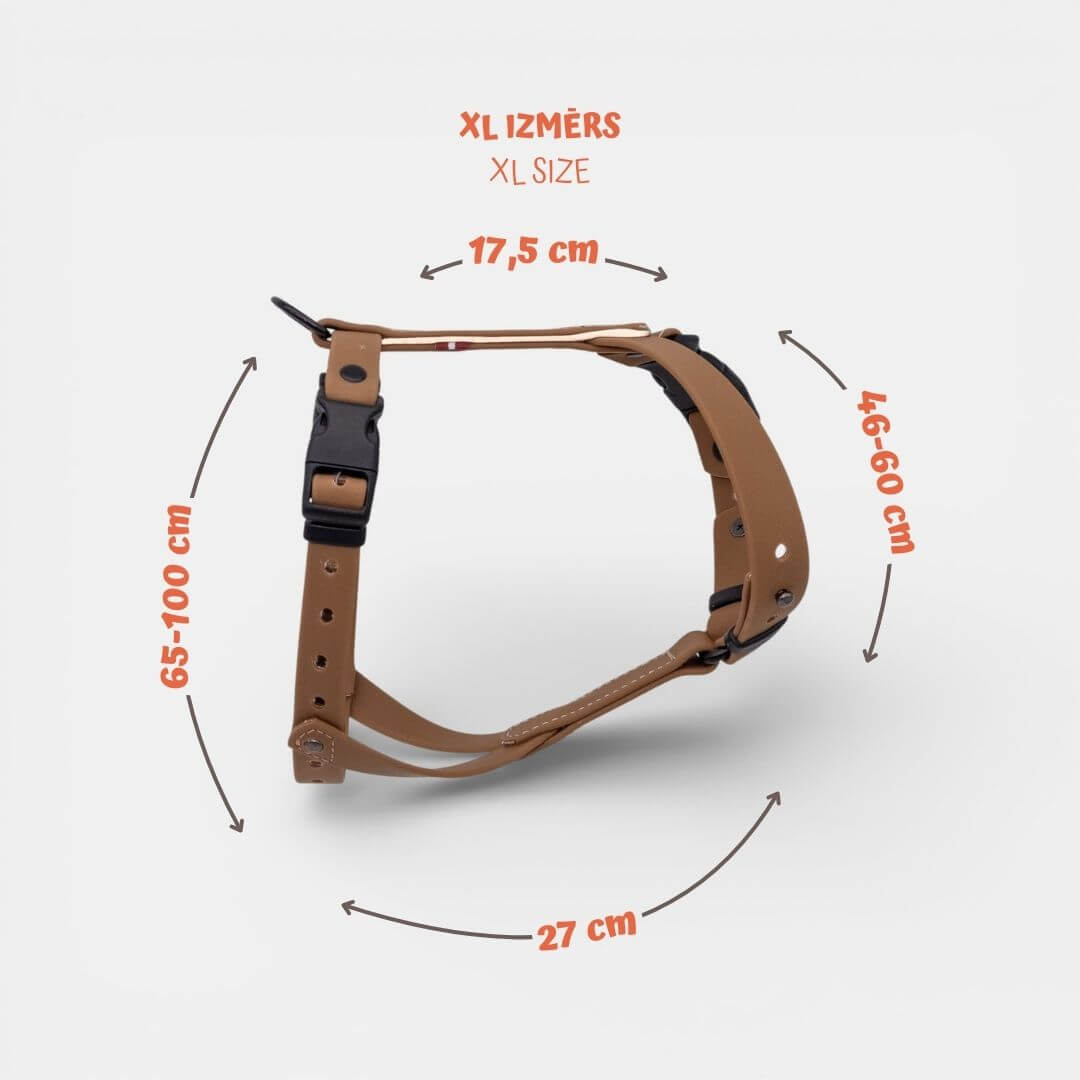 EasyFit Anatomical Waterproof Dog Harness - Brown