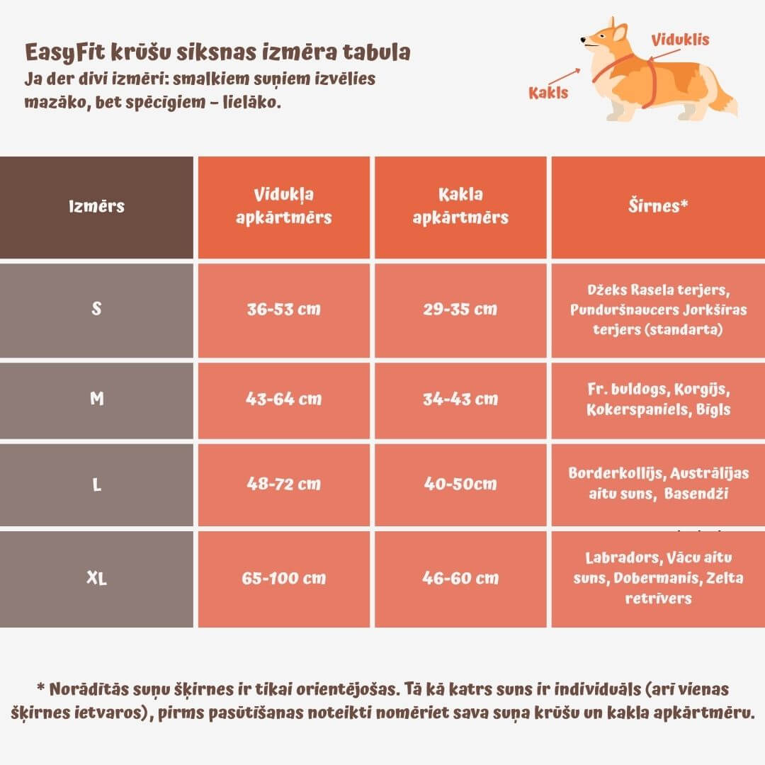 EasyFit anatomiset ja vedenkestävät koiran valjaat - Ruskea