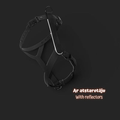 EasyFit anatomiset ja vedenkestävät koiran valjaat - Musta