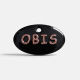 Dog ID Tag with Name and Phone Number — Pink